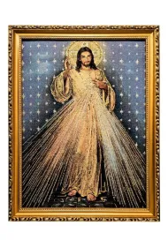 Obraz Haftowany Jezus Mi�osierny 42x32cm