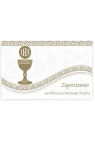 Pol-Mak Zaproszenie Komunia z kopert� 16x9 cm