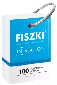 Cztery Gowy Fiszki in blanco. 100 kartonikw w kratk