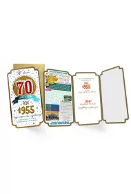 Kukartka Karnet PM-396 Urodziny 70  cyfry, roczniki  2025