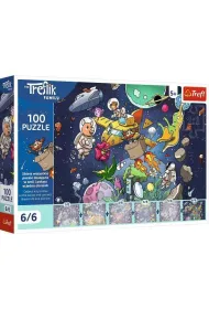 Puzzle UFT 100 el. Wujcio w kosmosie Rodzina Treflik�w 16546