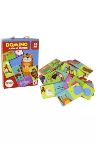 Puzzle dwustronne domino zwierz�ta LeanToys