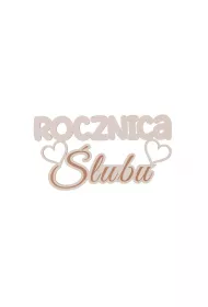Cresco Drewniany napis - Rocznica �lubu bia�y 5 szt.