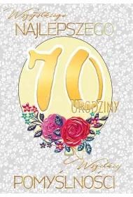 Henry KARNET URODZINY 70 A5 Z KOP ZLOC BALON GLAMUR HE