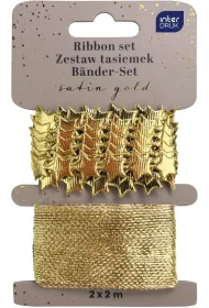 Interdruk Zestaw tasiemek 2x2m Satin Gold