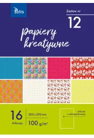 Tetis Papiery kreatywne A4 zestaw 11 16 kartek