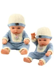 Lalka bobas w niebieskim wdzianku LeanToys