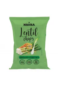 Naura Chrupki Zielona cebulka z soczewic 70 g