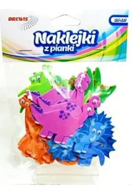 Brewis Naklejki z pianki dinozaury 20 szt.