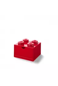 Szufladka na biurko klocek LEGO Brick 4 Czerwona