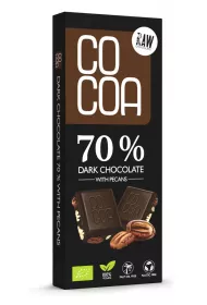 Cocoa Czekolada ciemna 70 % z orzechami pekan 40 g Bio