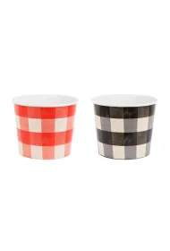 PartyDeco Wiaderka na przek�ski Krata 14cm