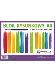 Wektor Blok rysunkowy A4 kolorowy 16 kartek 10 szt.