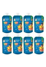 Gerber Junior Deserek jabko banan brzoskwinia morela mango powyej 1+ roku Zgrzewka 8 x 110 g