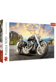 Puzzle 500 el. Czarny motocykl Trefl