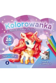 Malowanka 200X190 Kolorowanka z tatua�ami FLUO Jednoro�ce SKRZAT 077575