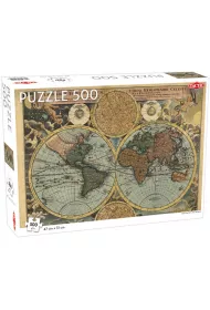 Puzzle 500 el. Around the World. Old Map of the World Tactic