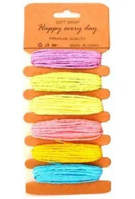 Galeria Hobby Sznurki papierowe pastelowe 6 kolor�w