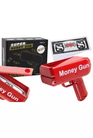 Pistolet na pieni�dze strzelaj�cy banknotami ��ty LeanToys
