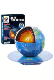 Puzzle 3D edukacyjne planeta ziemia 50el LeanToys