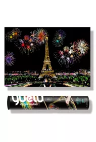 Twoje Hobby Eiffel Tower Plus. Magiczna zdrapka - wydrapywanka 75.0 x 52.0 cm
