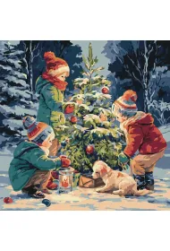 Ideyka Malowanie po numerach - Choinka przyja�ni 40x40cm