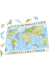 Puzzle 80 el. Mapa topograficzna �wiata Larsen