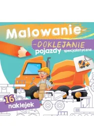 Ksi��eczka 15X15 cm Malowanie-doklejanie. Pojazdy specjalistyczne  Naklejki SKRZAT 070910