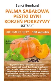 Kruterhaus Sanct Bernhard Palma sabaowa, pestki dyni, korze pokrzywy -  ekstrakt suplement diety 180 kaps.