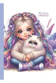 Fresh Notatnik 143x200 48K g�adki Dziewczynka z kotkiem