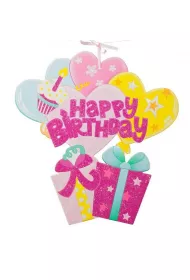 GoParty Dekoracja piankowa Happy Birthday r�owa