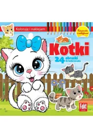 Koloruj� i naklejam. Kotki