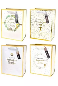 Kukartka Torebka na prezent Komunia �wi�ta (26x32x13cm) QPL mix