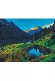 Hobby-maniak.pl Malowanie po numerach - G�rskie tereny 40x50cm
