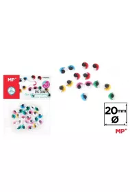 Mp Main Paper Oczy ruchome samoprzylepne kolorowe 20mm