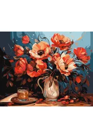 Ideyka Malowanie po numerach z ram� - Kolorowe maki 40x50cm