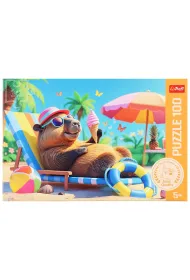 Puzzle 100 el. Relaks w stylu kapibary Trefl