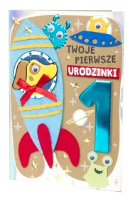 Kukartka Karnet B6 FR-020 Roczek rakieta