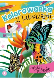 Malowanka A5 Kolorowanka z tatua�ami. Rajskie motyle SKRZAT 075137