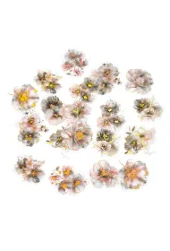 Dalprint Naklejki po�yskuj�ce Pet Kwiaty Gray Powder 20 szt.