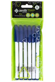 Astra D�ugopis ze skuwk� 0,5 mm Zenith Gliss niebieski 6szt.