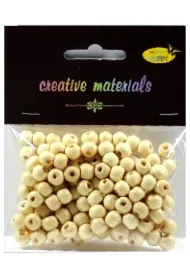 Galeria Hobby Koraliki drewniane kremowe 24g