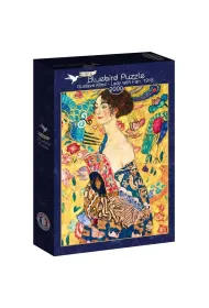 Puzzle 2000 el. Kobieta z wachlarzem Gustav Klimt Bluebird Puzzle