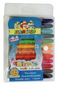 Titanum Kredki �wiecowe Flamingo wykr�cane mini 12 szt.