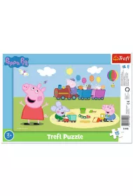 Puzzle ramkowe 15 el. Wesoy pocig Peppa Pig 31406 Trefl