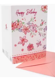 Fresh Karnet B6 ZZG-190506 z�ocony Urodziny Kwiaty