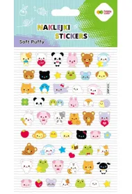 Happy Color Naklejki 3D SOFT PUFFY - Animals Kawaii , 110X205 mm
