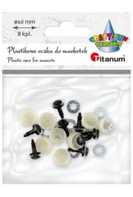 Titanum Oczy do maskotek plastikowe z mocowaniem 10mm 8 szt.