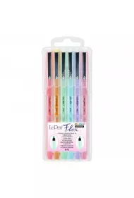 Marvy Cienkopisy Le Pen Flex Pastel 6 kolor�w