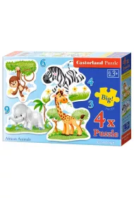 Puzzle maxi 4w1 3+4+6+9 el.  zwierz�ta afryka�skie B-005017 Castorland
